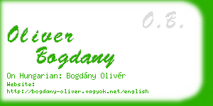 oliver bogdany business card